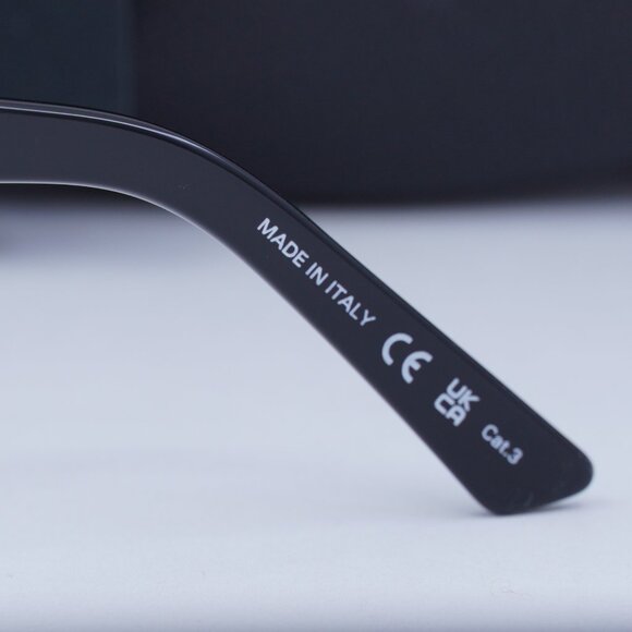 Balenciaga BB0056S 001 Square Sunglasses - Black/Grey - Picture 12 of 12